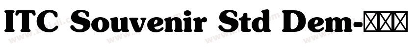 ITC Souvenir Std Dem字体转换